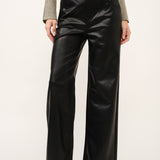 Wide Leg Leather Pant