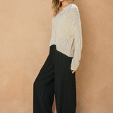Pleated High Waisted Pant