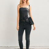Asymmetrical Lace Trim Tube Top