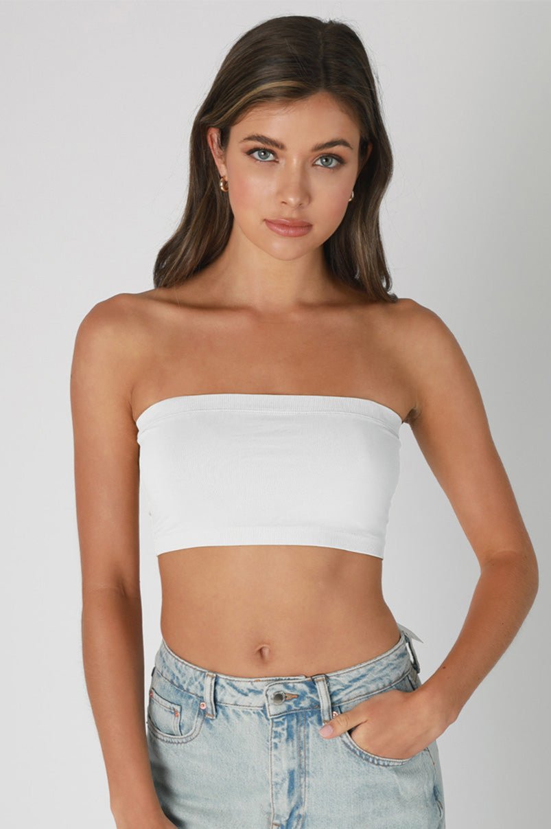 Seamless Bandeau - White, Women's Tops Collection