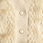 Faux Fur Cardigan - beige, womens cardigan collection