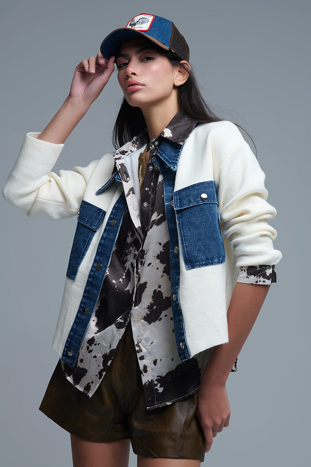 Knitted Cardigan - Cream, Women's Tops Collection