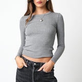 Ribbed Long Sleeve Top