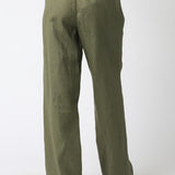 Straight Leg Linen Pant - Olive, Women's Pants Collection