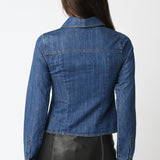 Collared Button Down Top - Denim, Women's Tops Collection