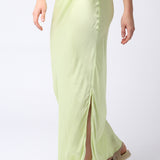 Silk Skirt With Tie Waist - Honeydew, Women's Skirts Collection