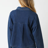 Button Up With Front Pockets - Denim, Women's Tops Collection