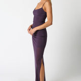 Midi Mesh Slip Dress with Lining
