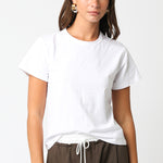 Short Sleeve Basic Tee - white, womens top collection