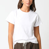 Short Sleeve Basic Tee - white, womens top collection