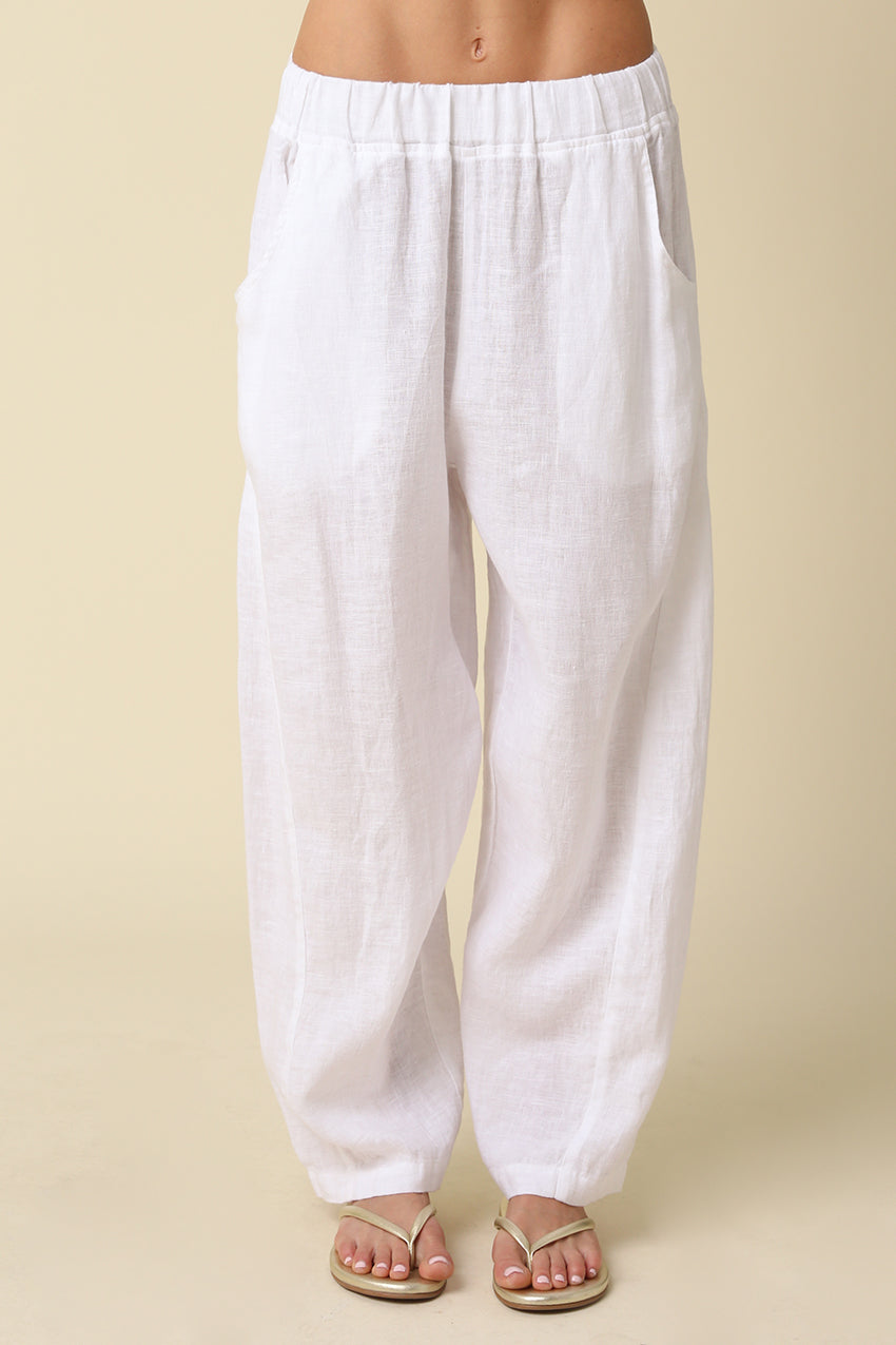 Barrel Linen Pant Ruby and Jenna Barrel Linen Pant Ruby and Jenna