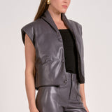 Vest With High Collar