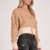 2 Tone Knit Cardigan