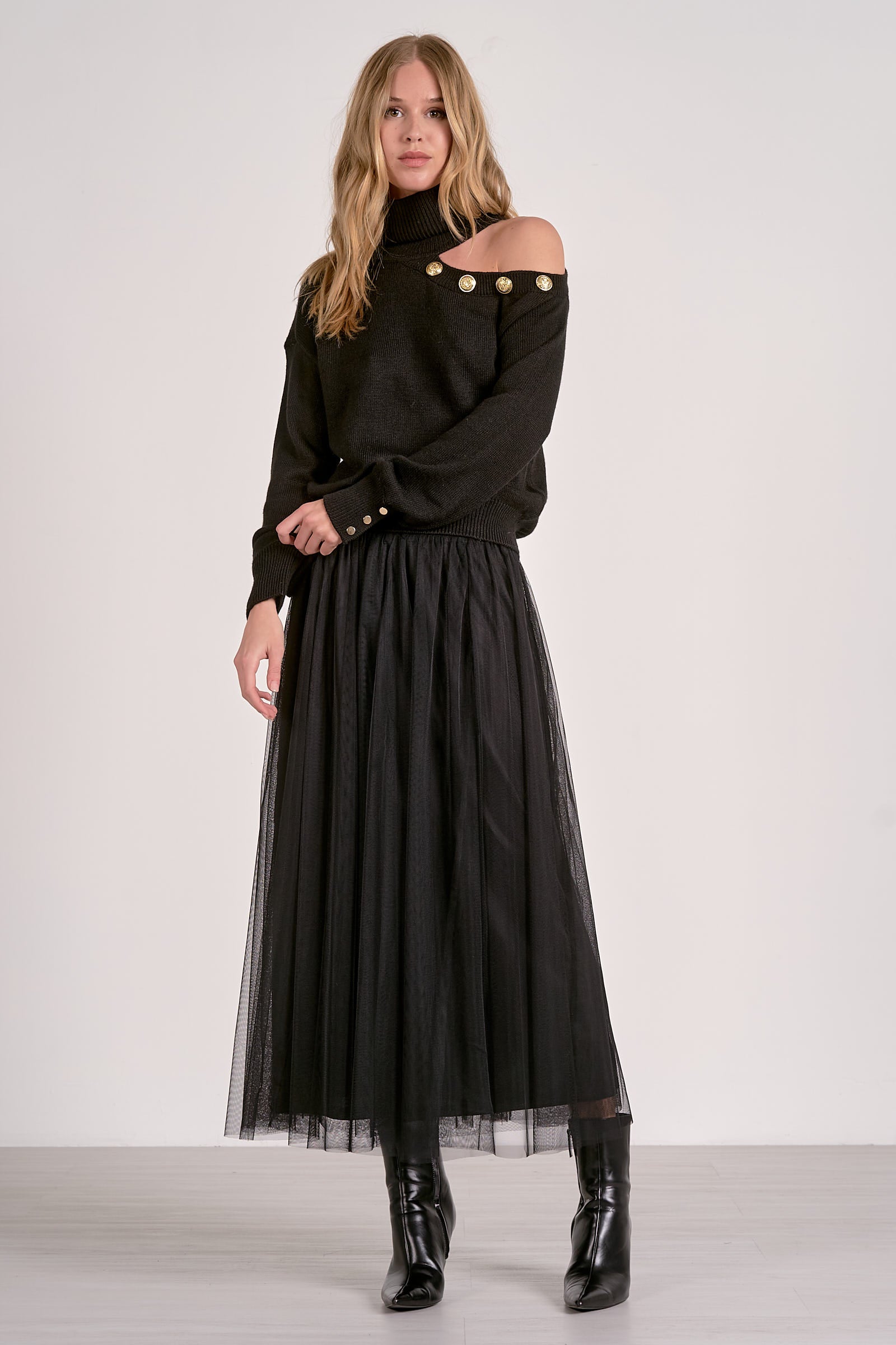 Turtleneck Sweater - black, womens sweater collection