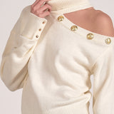 Turtleneck Sweater - white, womens sweater collection