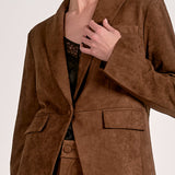 One Button Blazer - chocolate, womens jacket collection