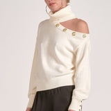 Turtleneck Sweater - white, womens sweater collection