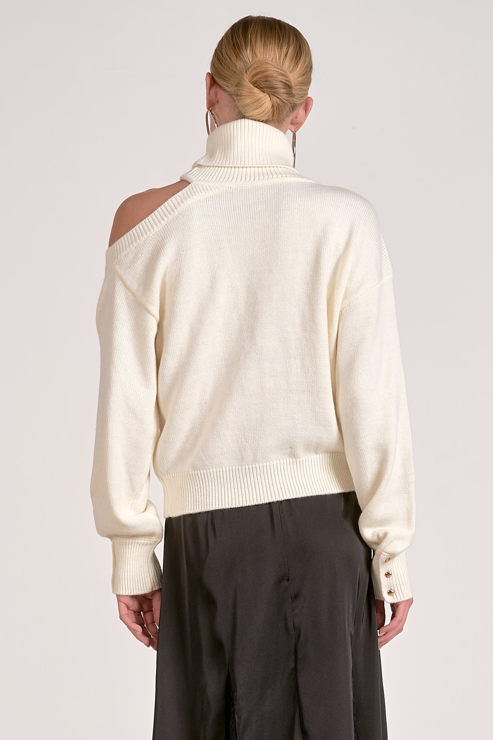 Turtleneck Sweater - white, womens sweater collection