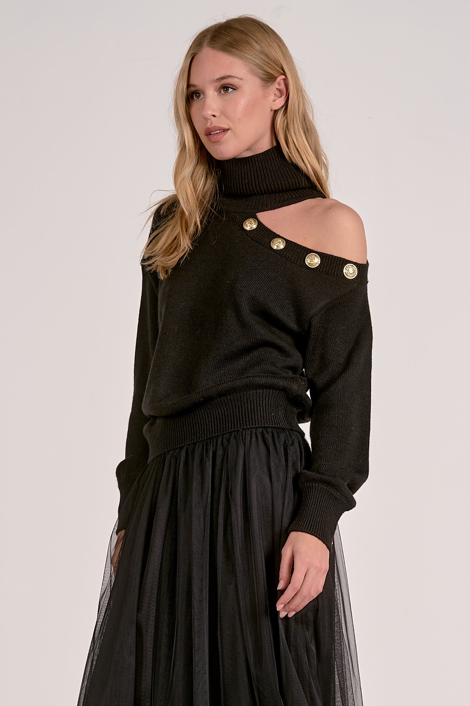 Turtleneck Sweater - black, womens sweater collection