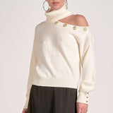 Turtleneck Sweater - white, womens sweater collection