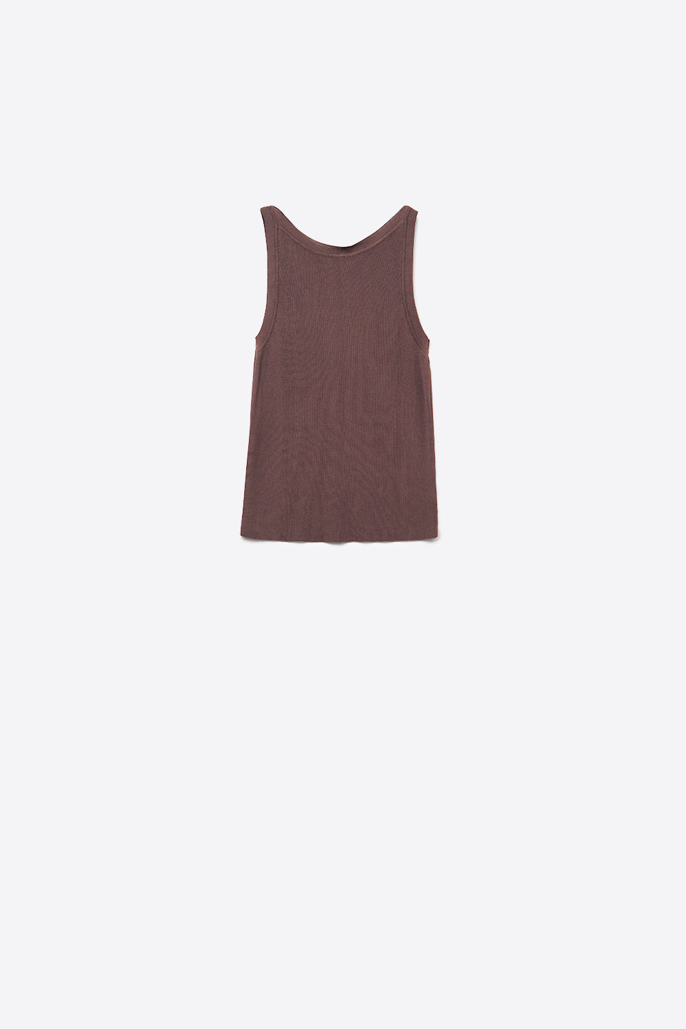 Ribbed Sleeveless Top - Brown, Women's Tops Collection