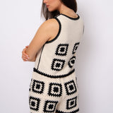 Crochet Vest and Short Set - Natural, Women's Matching Set's Collection