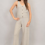 Pant and Strap Top - Sand, Women's Matching Set's Collection