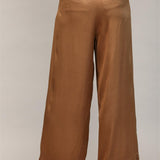 Pleated Front Detail Wide Leg Pant