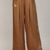 Pleated Front Detail Wide Leg Pant