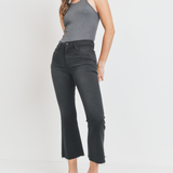 Just Black- High Rise Crop Flare