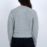 Crew Neck Cardigan - grey, womens cardigan collection