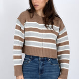 Long Sleeve Crew Neck Cardigan