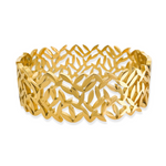 Wide Vine Pattern Bracelet - Gold, Women's Bracelets Collection