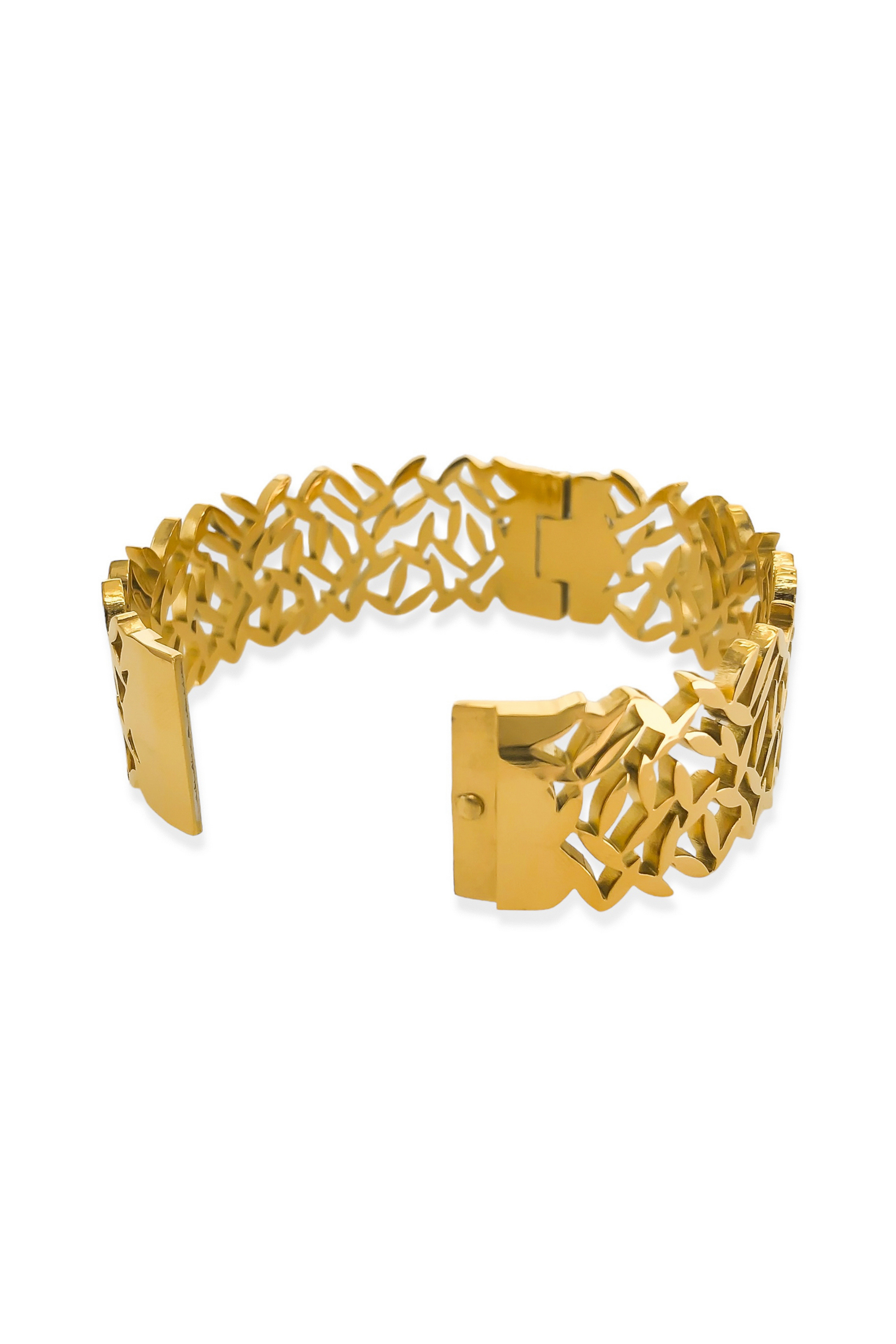 Wide Vine Pattern Bracelet - Gold, Women's Bracelets Collection