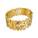Wide Vine Pattern Bracelet - Gold, Women's Bracelets Collection