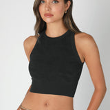 Lace High Neck Crop Top - Black, Women's Tops Collection