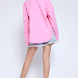 Long Sleeve Button Up Shirt - Pink, Women's Tops Collection