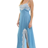 Midi Dress With Lace Trim