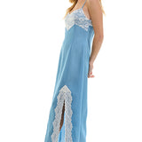 Midi Dress With Lace Trim