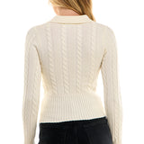 Zip Front Knit Sweater