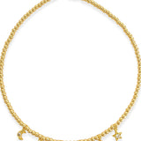 Star & Moon Beaded Chain Necklace - Gold, Women's Necklaces Collection