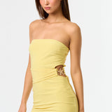 Tube Cut Out Dress With Starfish - Yellow, Women's Dresses Collection