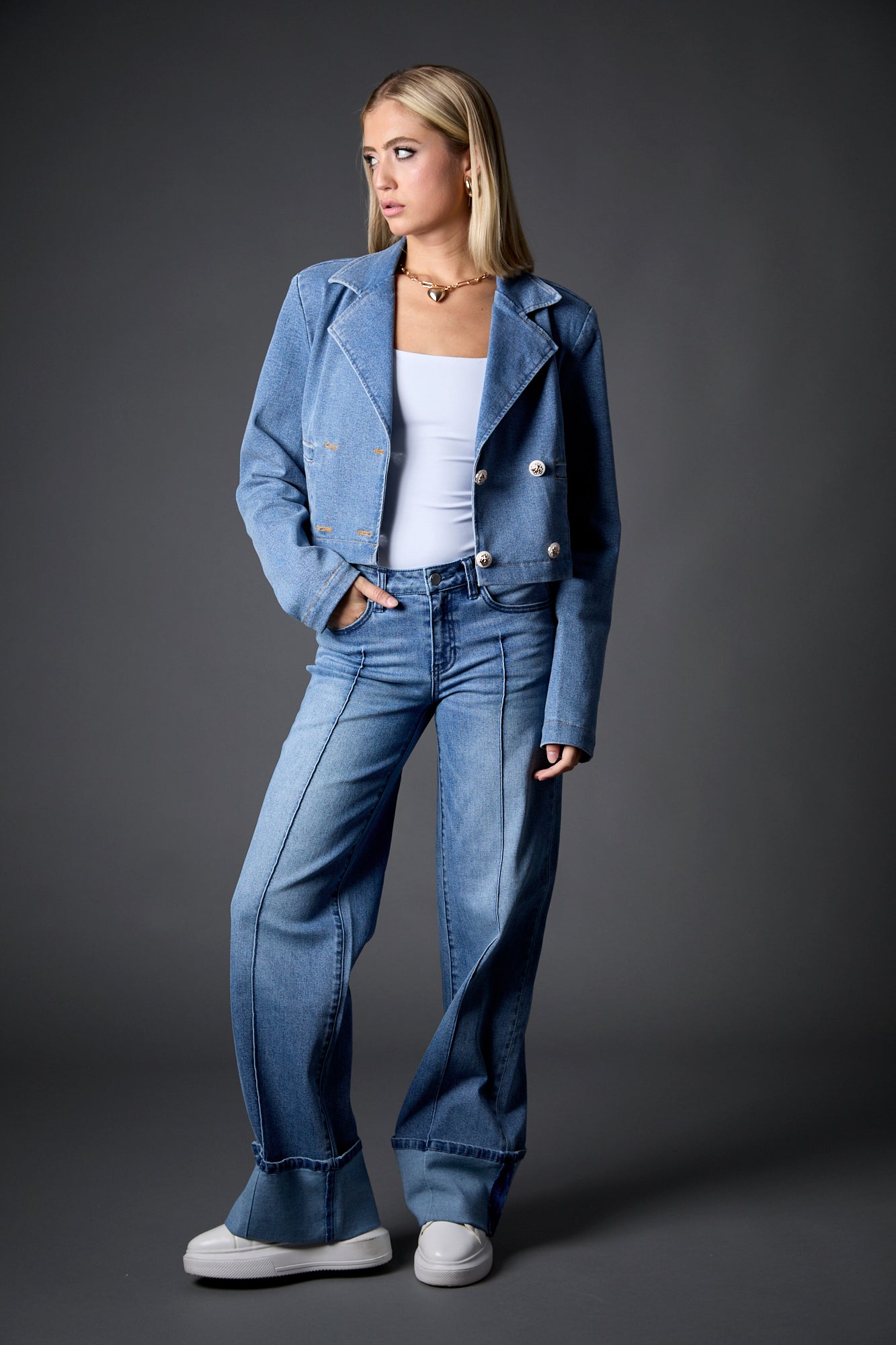Olivia Jacket - Denim, Women's Tops Collection