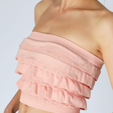 Ruffle Tube Top - Peach Pink, Women's Tops Collection