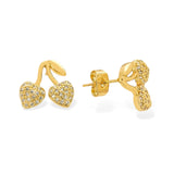 Heart Cherry Earring - gold, womens earring collection
