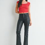 Just Black - Coated Slim Bootcut
