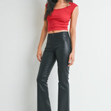 Just Black - Coated Slim Bootcut