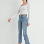 Just Black - Slim Cropped Bootcut - Medium Denim, Women's Jean Collection