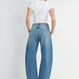 Just Black - Barrel Jean with Seams - Medium Denim, Women's Denim Collection