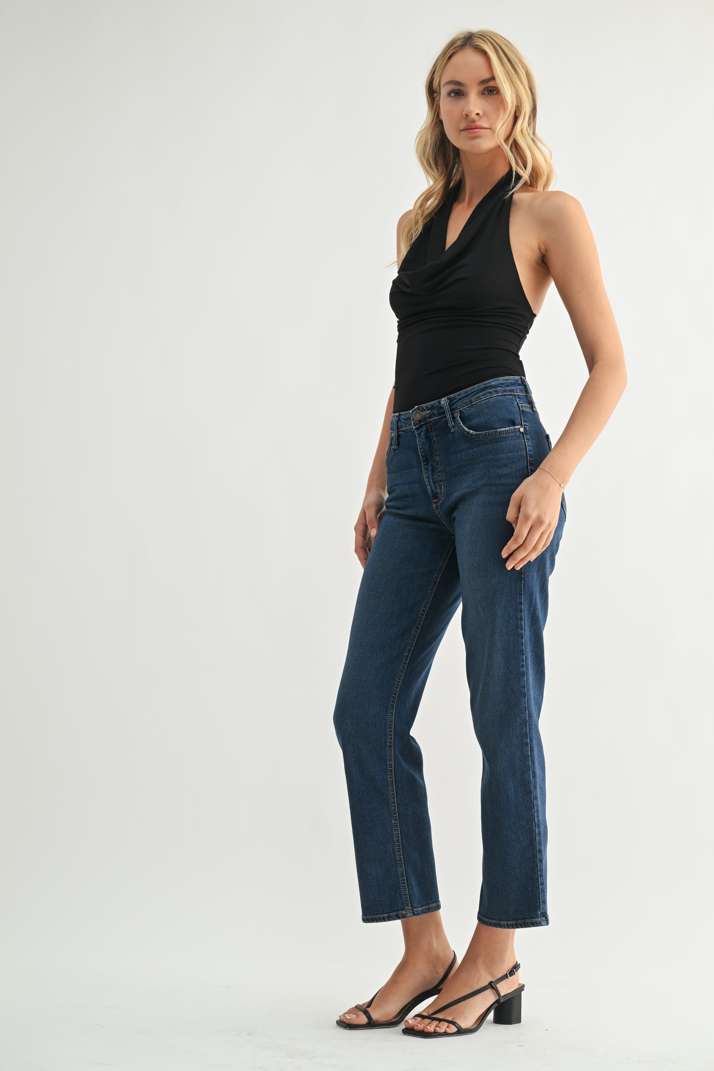 Just Black - Super Soft 90"s Straight - dark denim, womens jeans collection